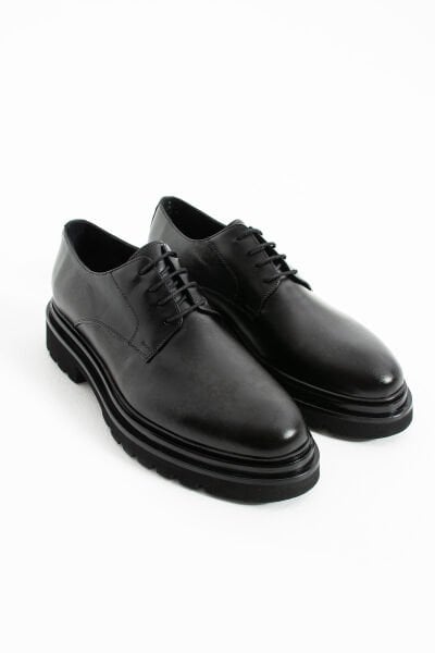 Güvener Yüksek Tabanlı Klasik Erkek Ayakkabı Siyah