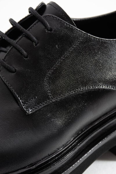 Güvener Yüksek Tabanlı Klasik Erkek Ayakkabı Siyah