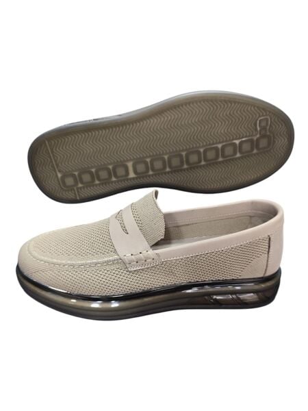 Güvener Şeffaf Taban Tekstil Bej Erkek Ayakkabı