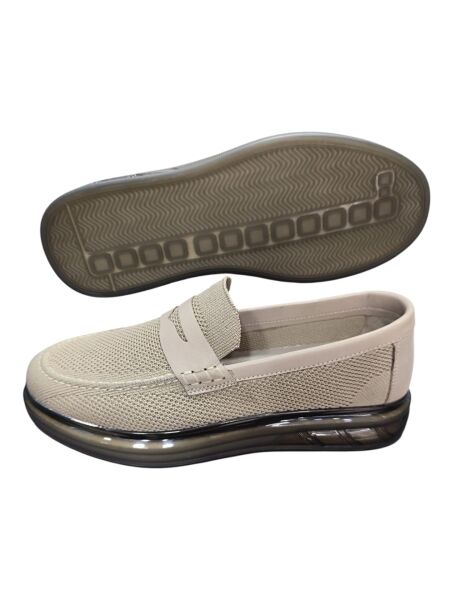 Güvener Şeffaf Taban Tekstil Bej Erkek Ayakkabı